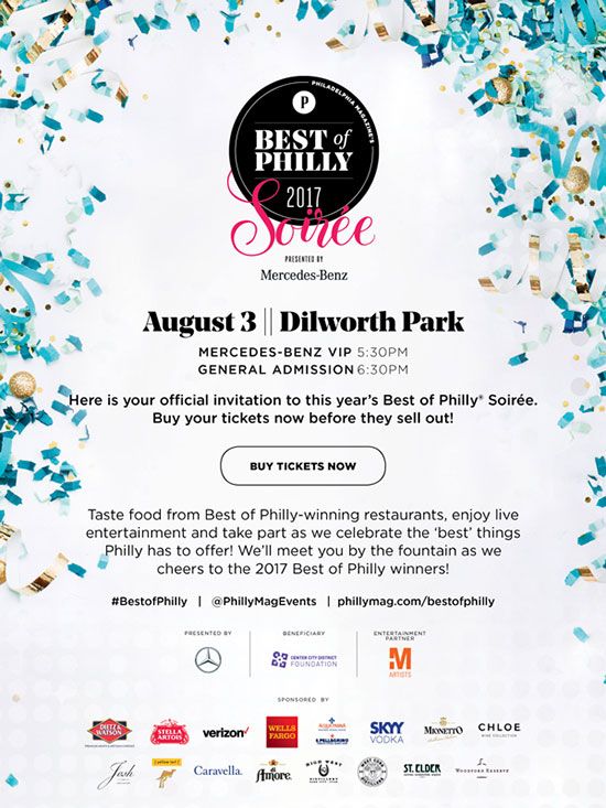 Details on Philadelphia Magazine's Best of Philly Soiree presented by Mercedes-Benz